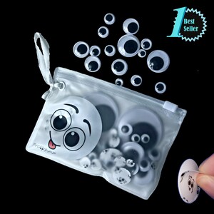 Self Adhesive Googly Eyes Assorted Sizes - 1500pcs :: OSHC Craft Kits