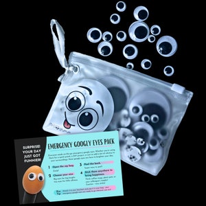 Pacchetto occhi finti di emergenza Messaggio personalizzato Idee regalo divertenti per scherzi Miglior amico Bavaglio Regalo Kit artigianale per bambini Decorazione fai da te Borse da festa