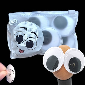 10mm X 8mm Oval Acrylic Wobbly Googly Doll Making Craft Eye Kids Eyes 