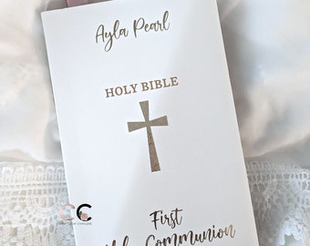 Goddaughter Baptism Gift|Godson Baptism Gift|Personalized Bible |Baptism Favours |Holy Communion Gift |Confirmation Gift | Keepsake Gifts