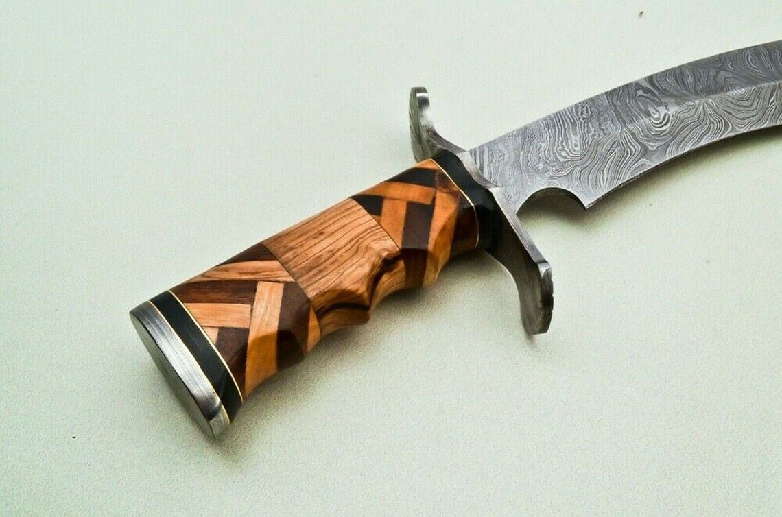 Custom Handmade Damascus Knife 17 Damascus Steel Hunting Etsy