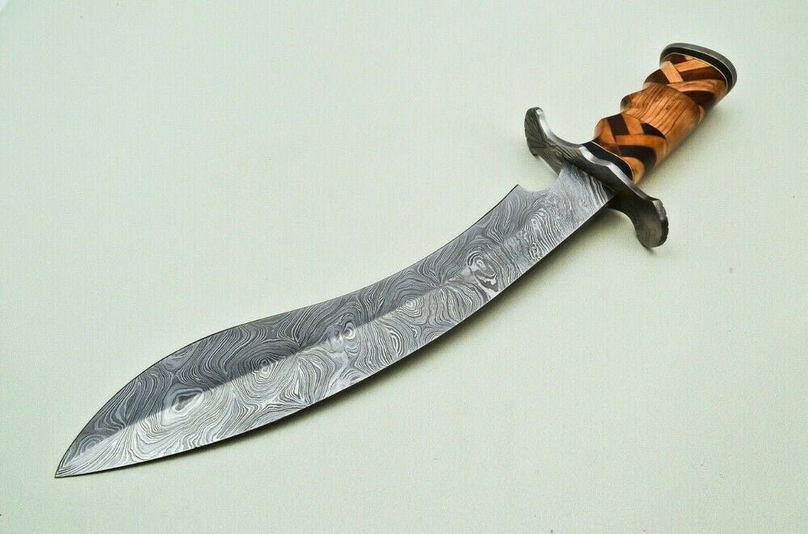 Custom Handmade Damascus Knife 17 Damascus Steel Hunting Etsy
