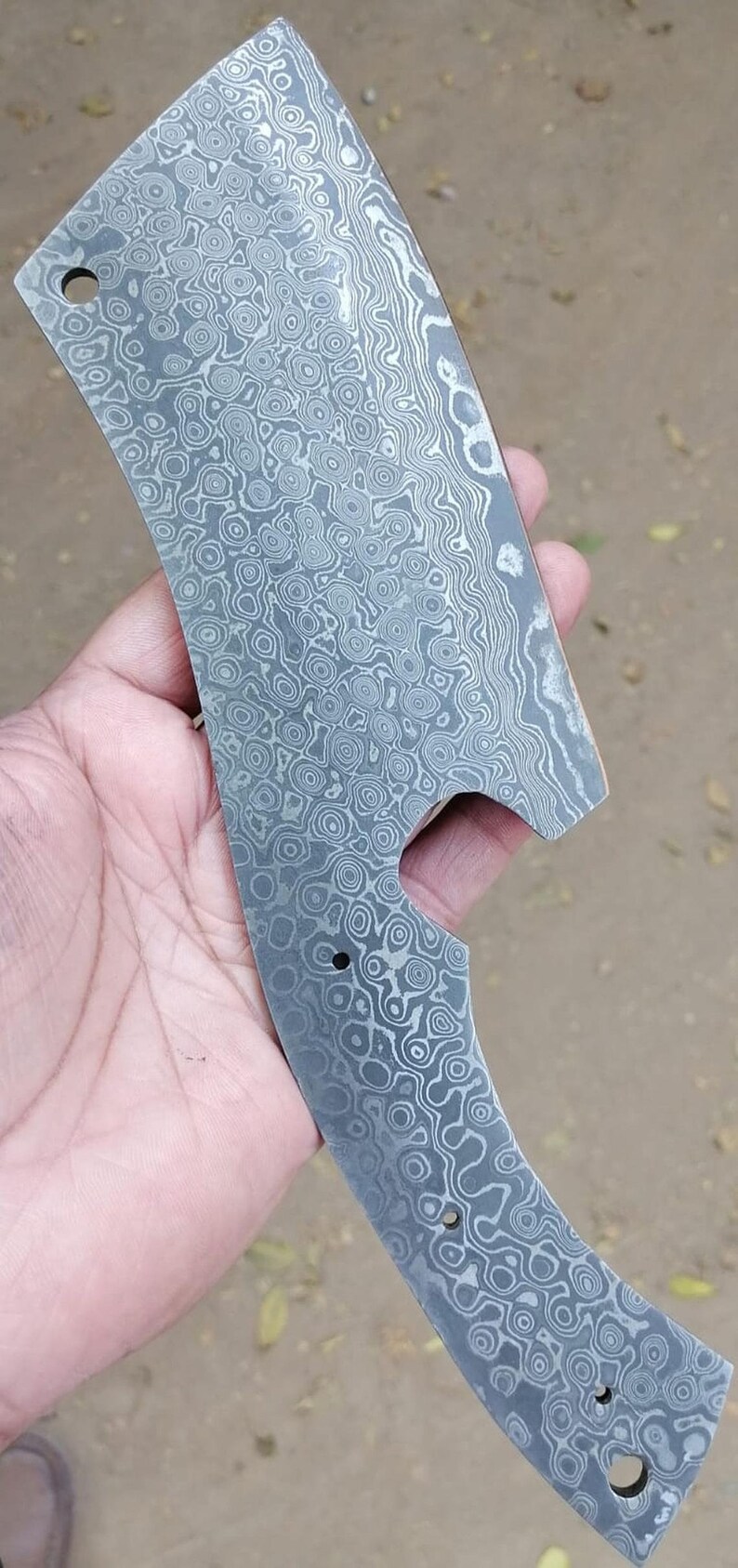 Custom Handmade Chef Cleaver 10 Damascus Steel Chef CleaverChopperMeat Cleaver Blank Blade