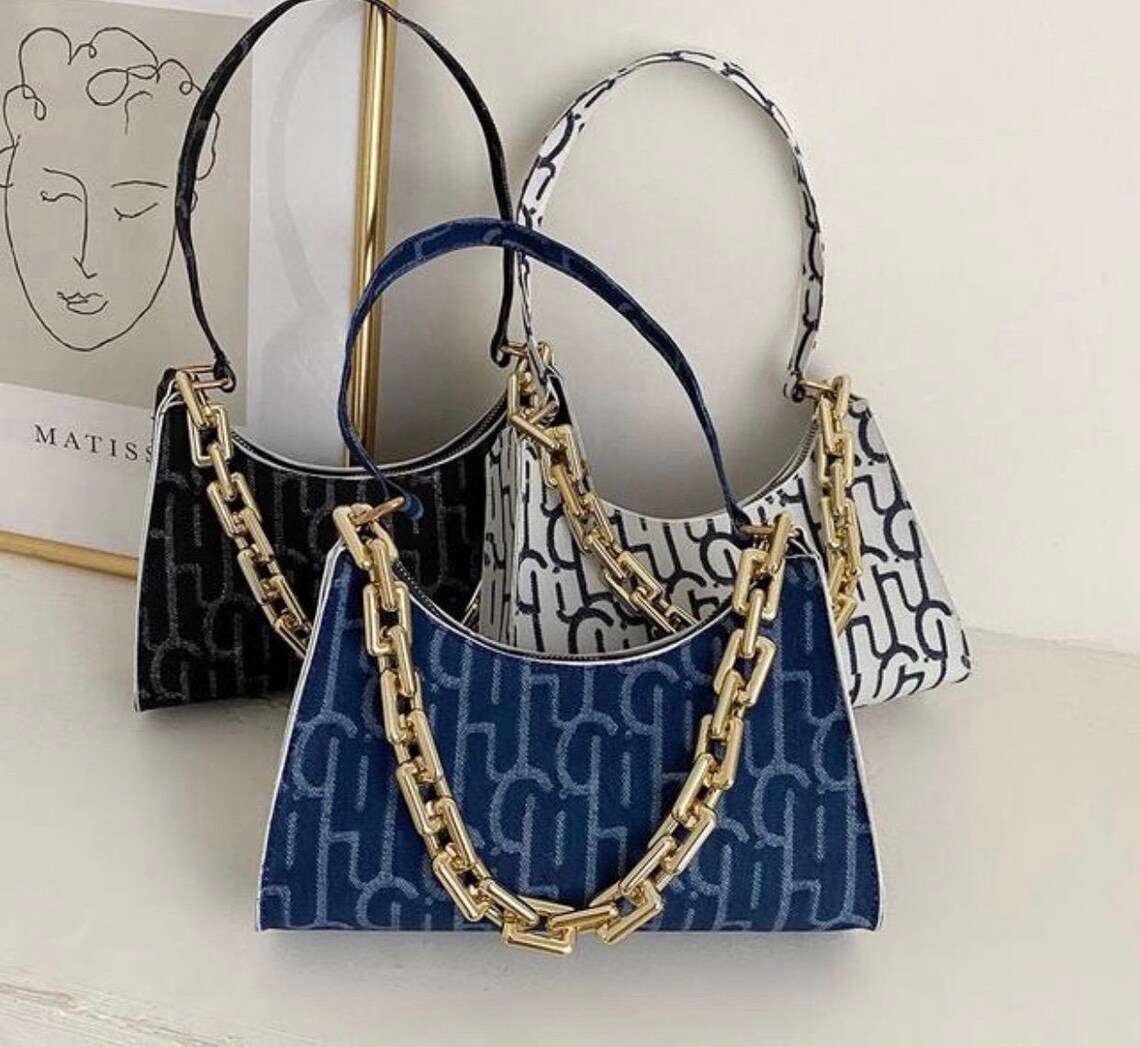 Fashionable Baguette Shoulder Bag for Women Etsy