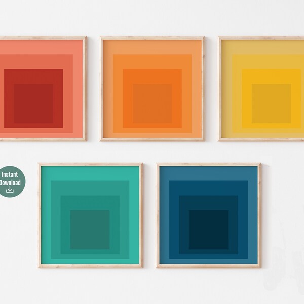 Color Block Art Etsy