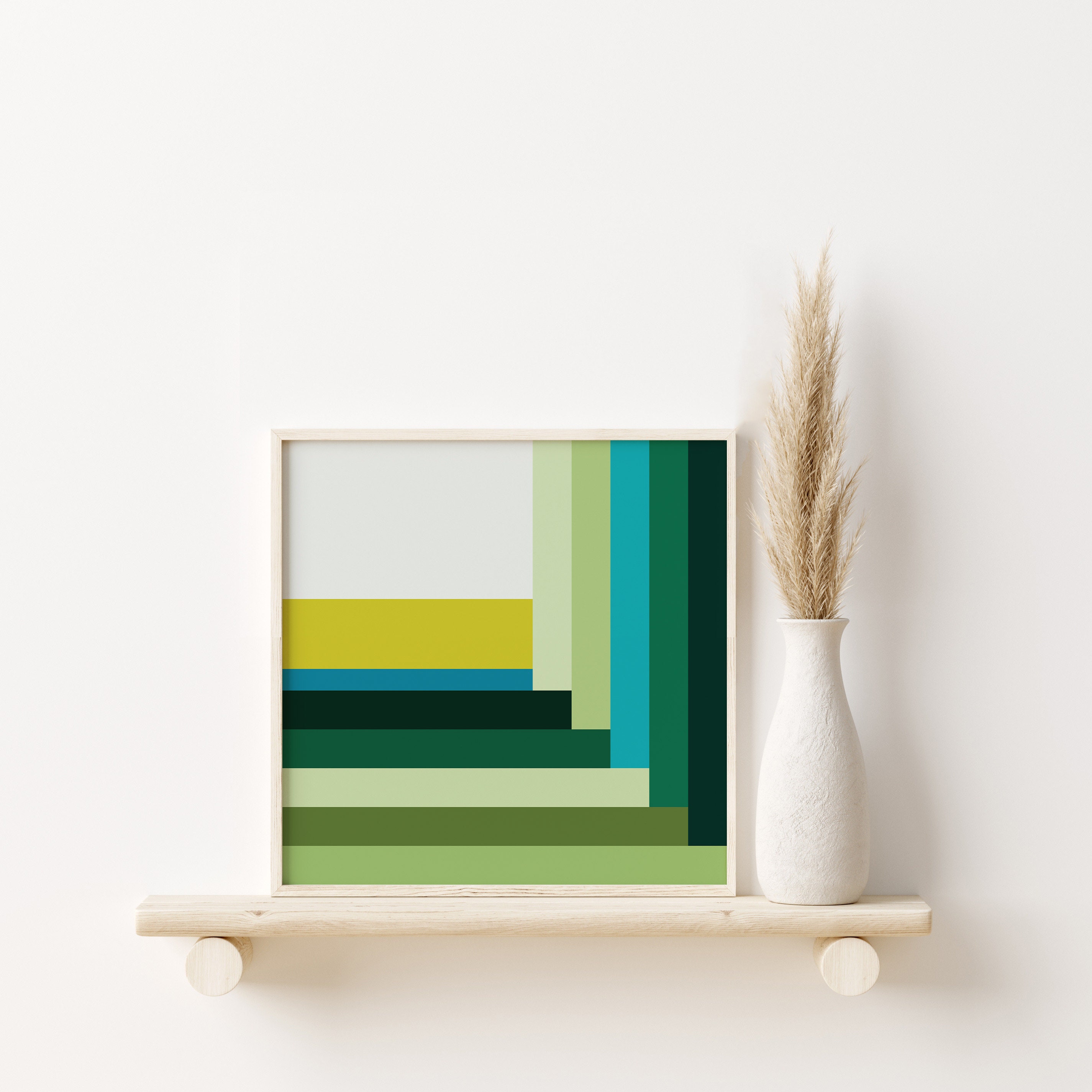 Geometric Art Multicolor Gallery Wall Set of 4 Modern Etsy