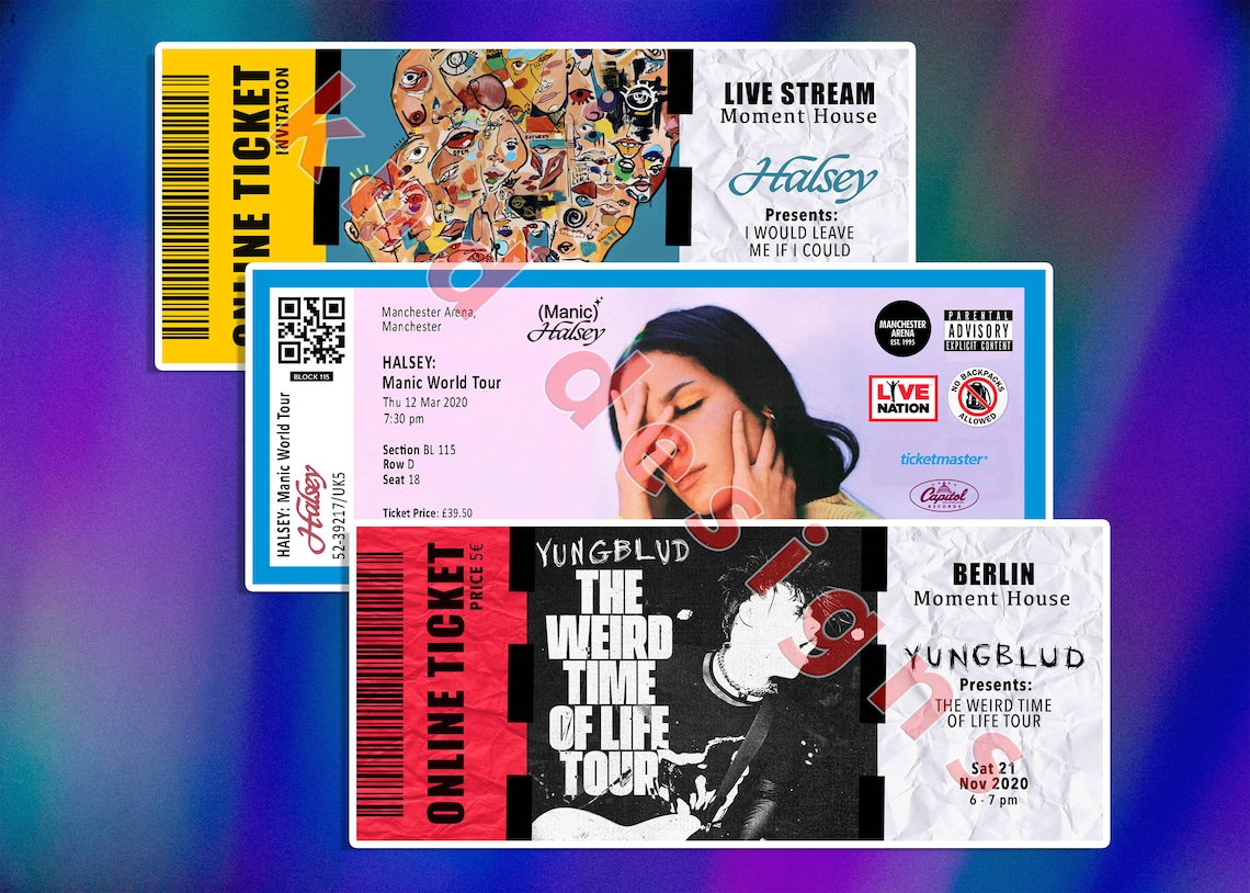 Custom made concert tickets / custom concert tickets Etsy