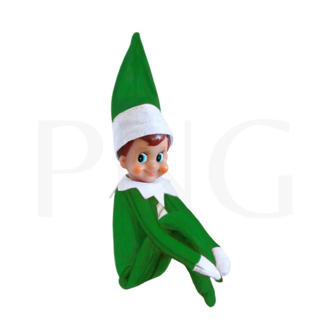 Green Sitting Elf on a Shelf PNG Instant Digital Download - Etsy Australia