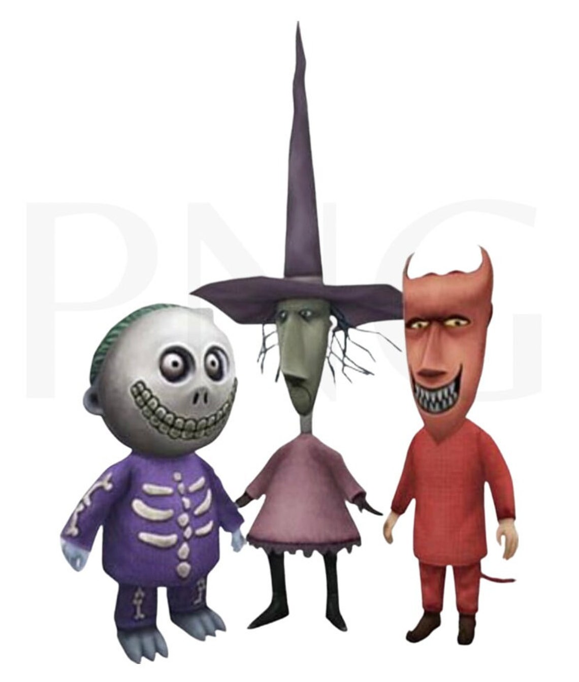 Nightmare Before Christmas Trick or Treaters Lock, Shock, & Barrel PNG