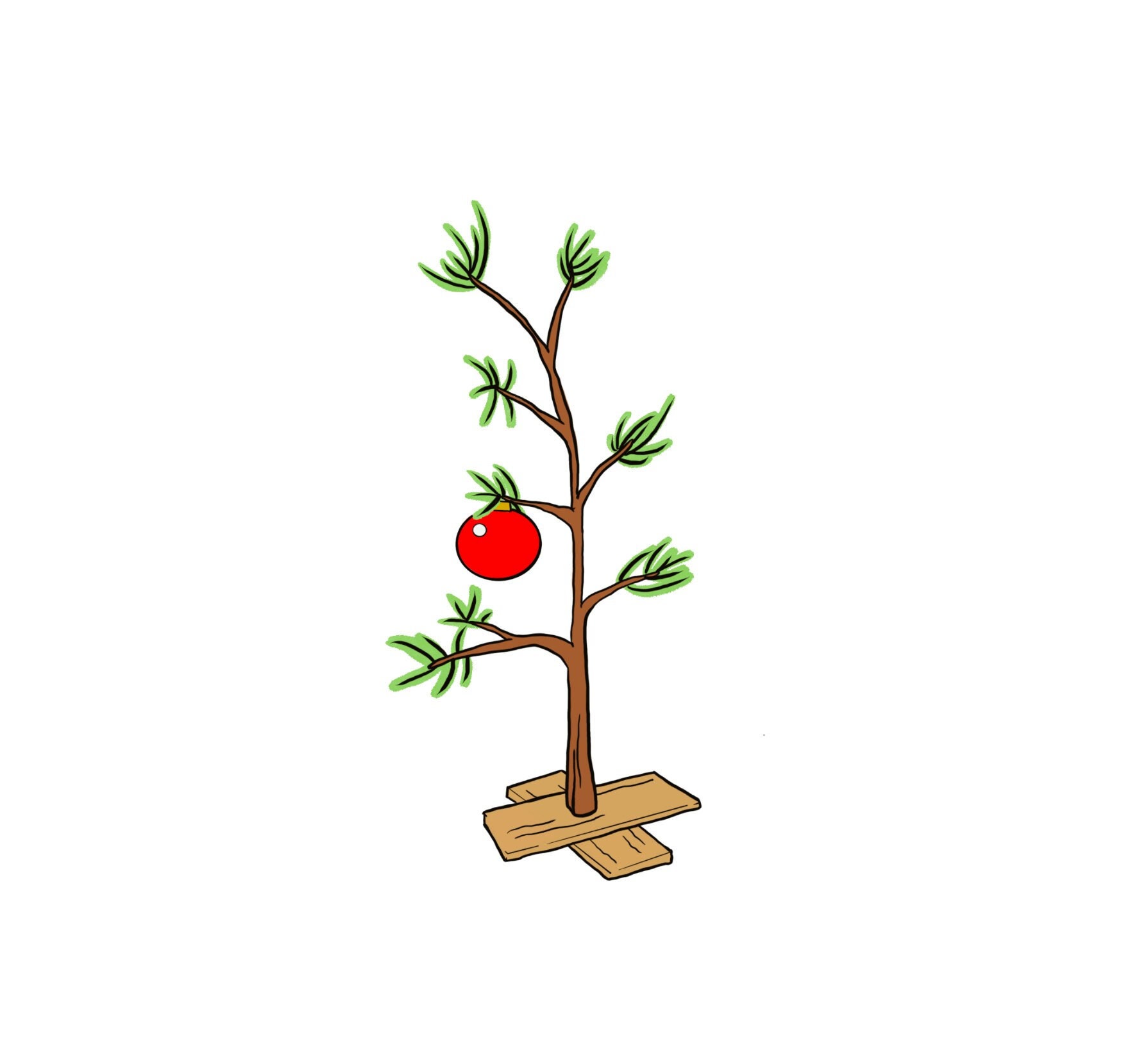 Charlie Brown Christmas Tree PNG Instant Digital Download - Etsy Portugal