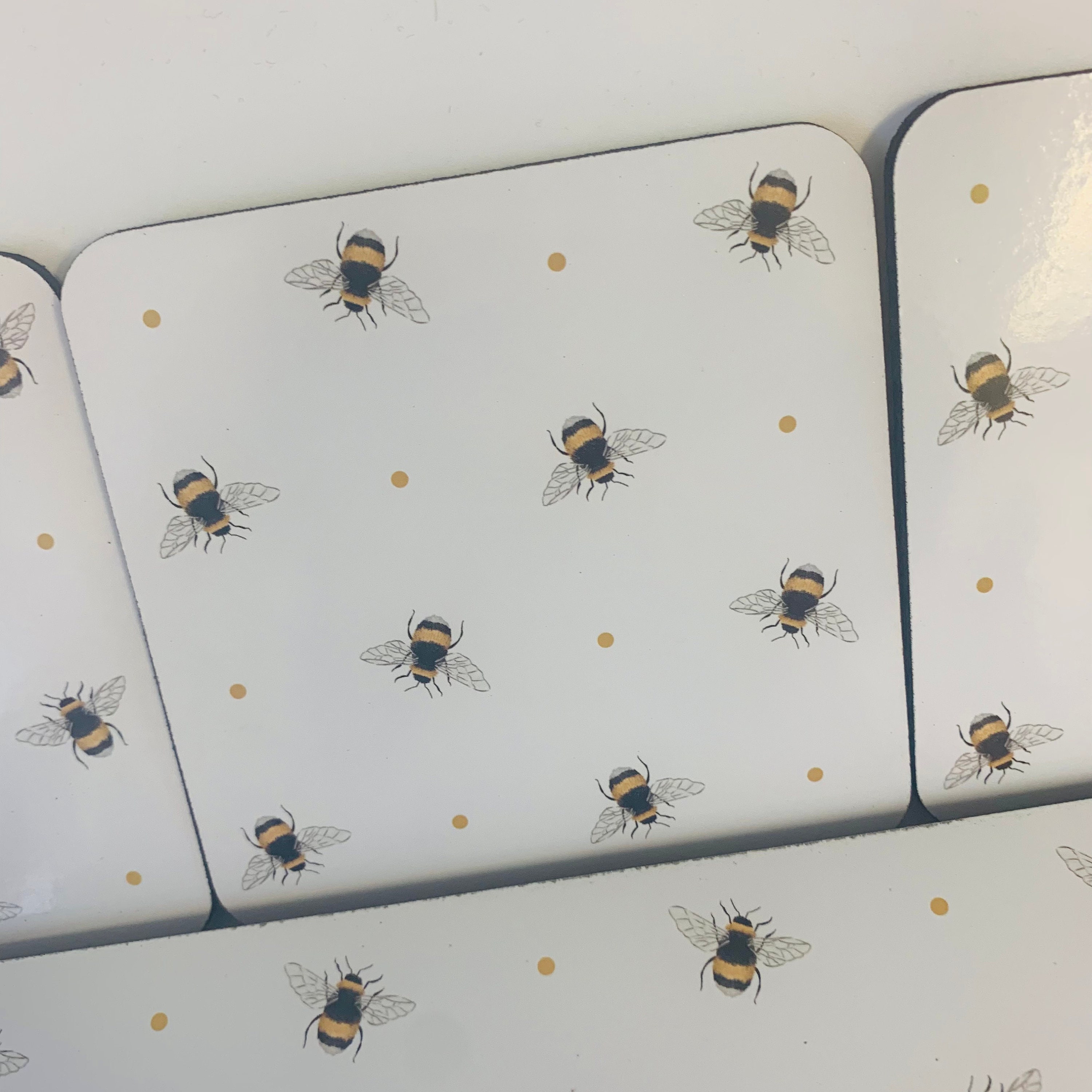 Rustic Bumble Bee print placemats and coaster set Etsy