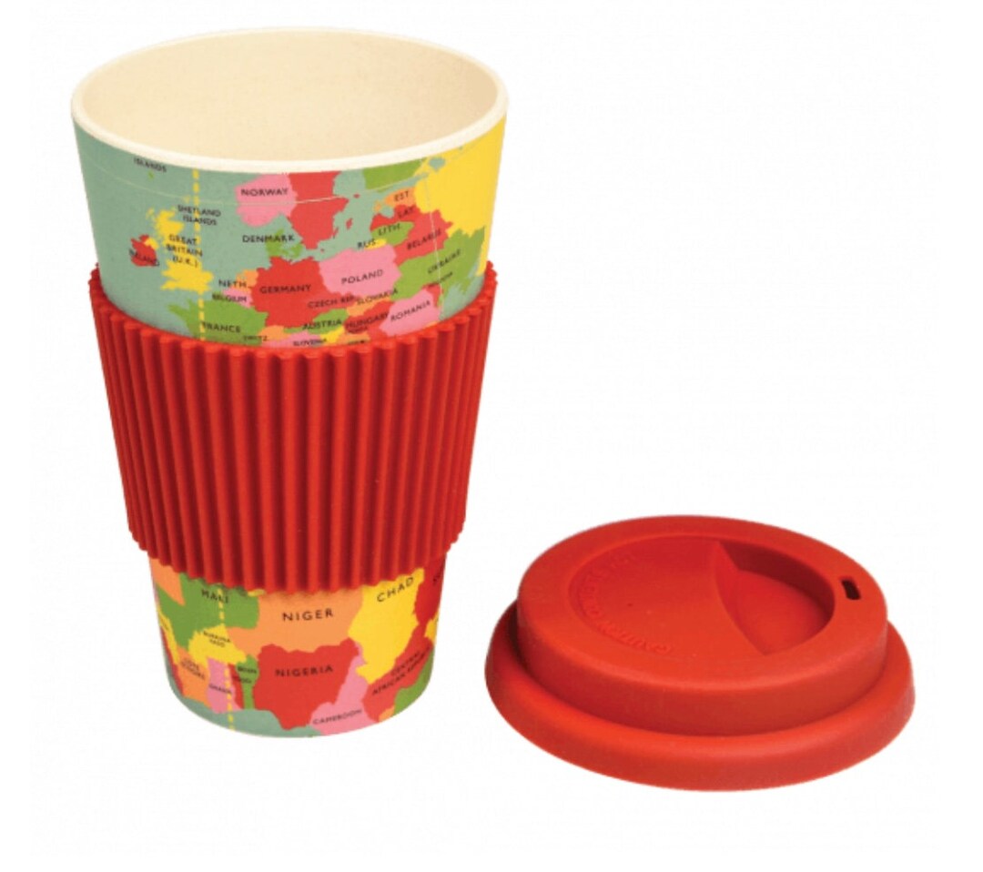Bamboo Fibre Reusable Travel Mug With Lid Etsy UK