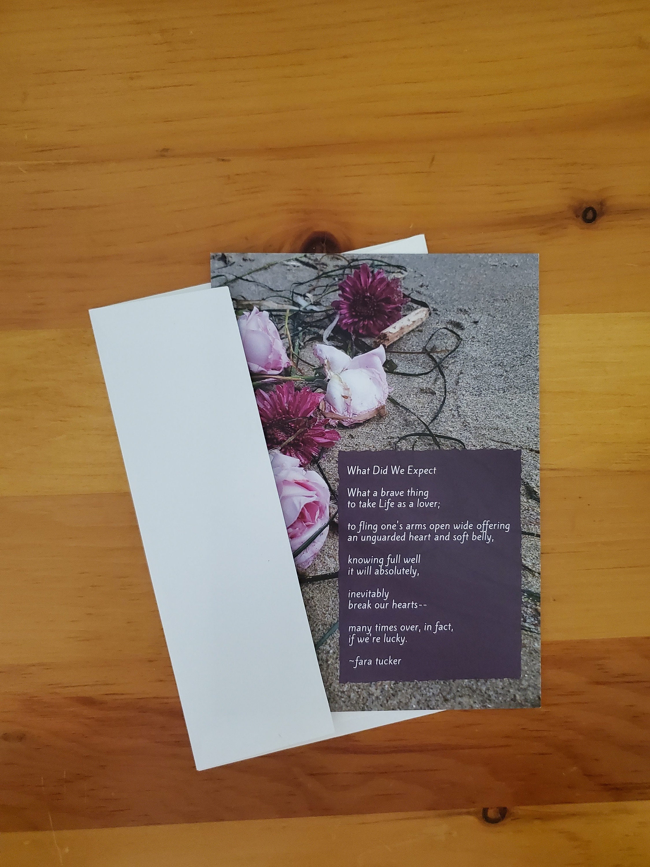 Small Poetry Print / Flat Notecard What Did We | Etsy