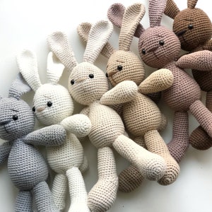 Cotton Crochet Nursery Sleepy Bunny Soft Stuffed Bunny Baby’s First Toy Sleeping Buddy Baby Amigurumi Bunny Crochet Bunny Toy Knit Bunnydoll