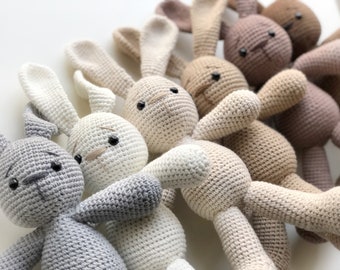 Knitted Bunny Toy Cotton Stuffed Animal Gift - Easter Bunny Rabbit plush toy