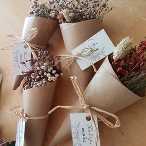 Mini Dried Flower Bouquet, Real Dried Flower, Boho Wedding Bouquet, Bridesmaid Gift, Wedding Flowers Favor Magnet