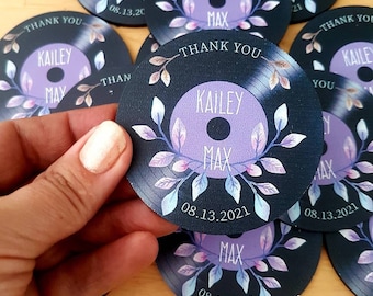 Imanes de madera para guardar la fecha, placa de madera para regalo de boda, regalo de agradecimiento para invitados, imanes redondos de madera para bodas con CD