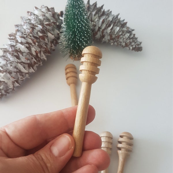 Mini louche à miel en bois, bâton de miel en bois, cadeau de mariage au miel, faveur de mariage bâton de miel