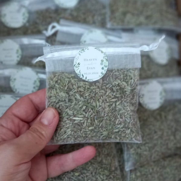 Lavender and Rose Petal Sachet Bags - Wedding Confetti Toss - Dried Flower Sachets