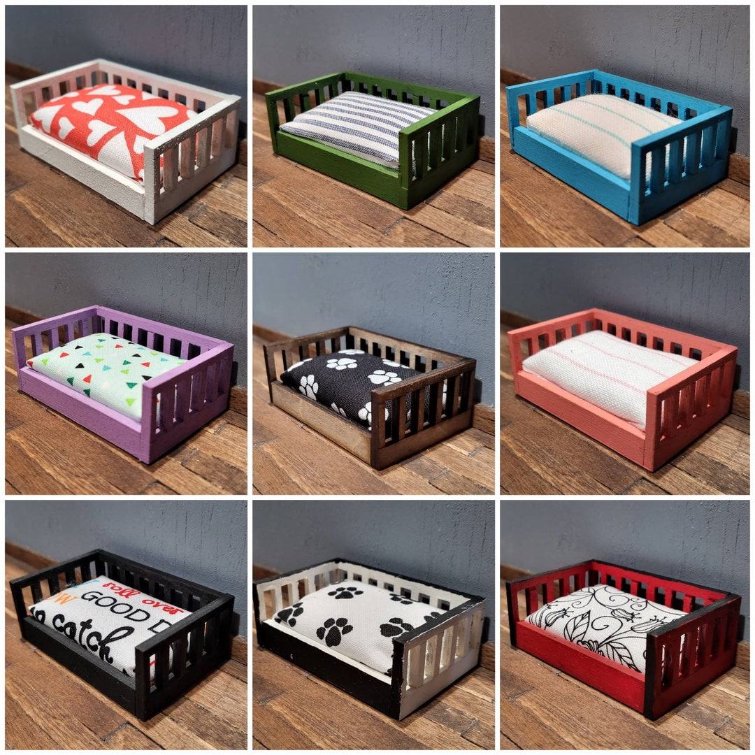 Dollhouse Dog Bed mutiple Colors Miniature 112 Scale Etsy