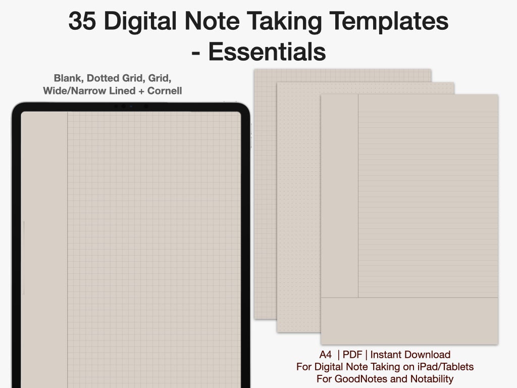35-digital-note-taking-templates-essentials-cornell-lined-grid