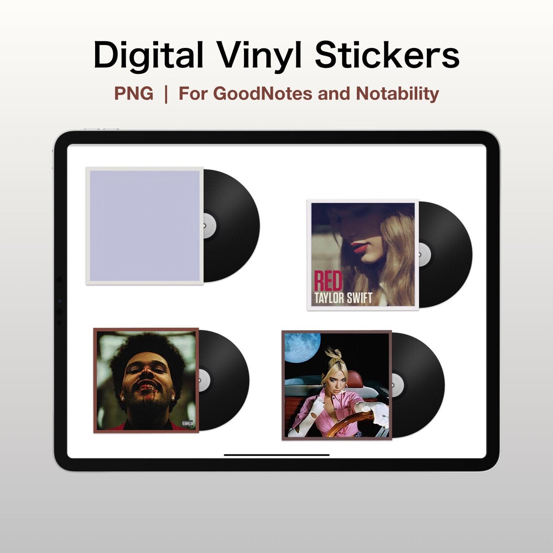 Digital Vinyl Record Stickers Music Instant Download Etsy