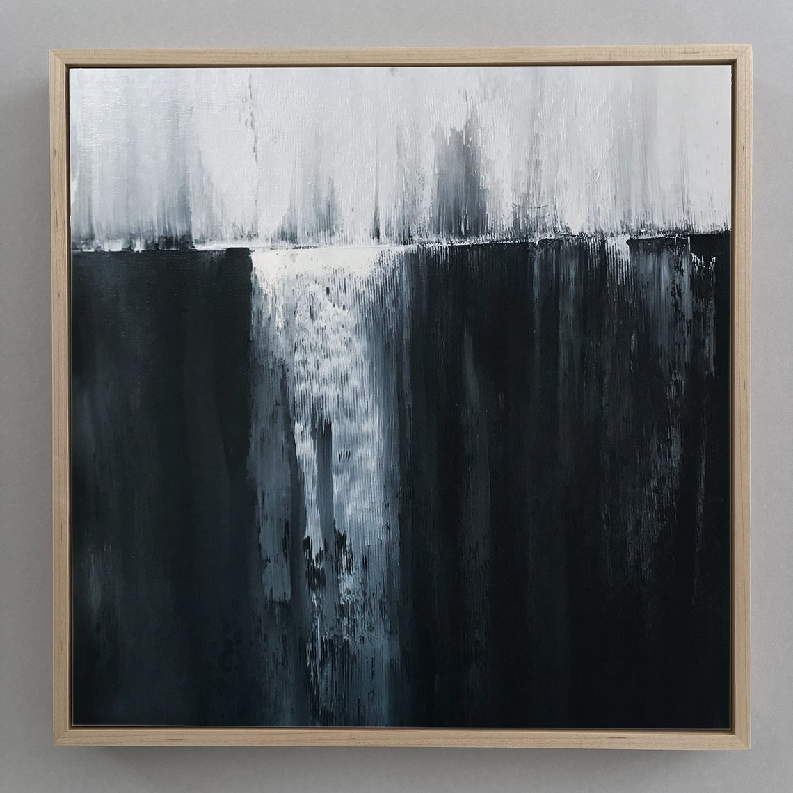 Large Navy Blue Oil Painting on Canvas Calming Blue Painting Etsy