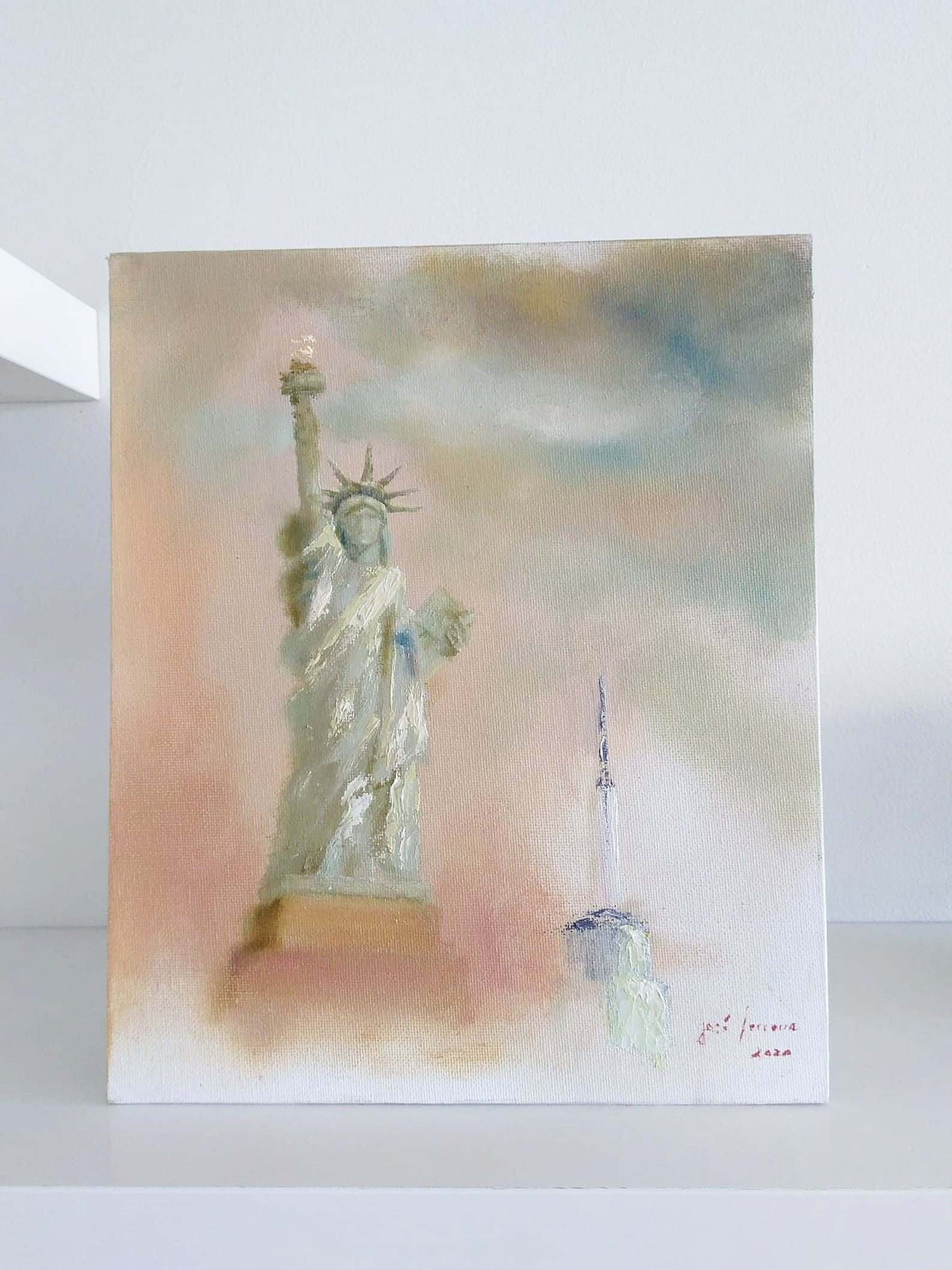 Oil painting Statue of Liberty Oil on canvas New York Etsy