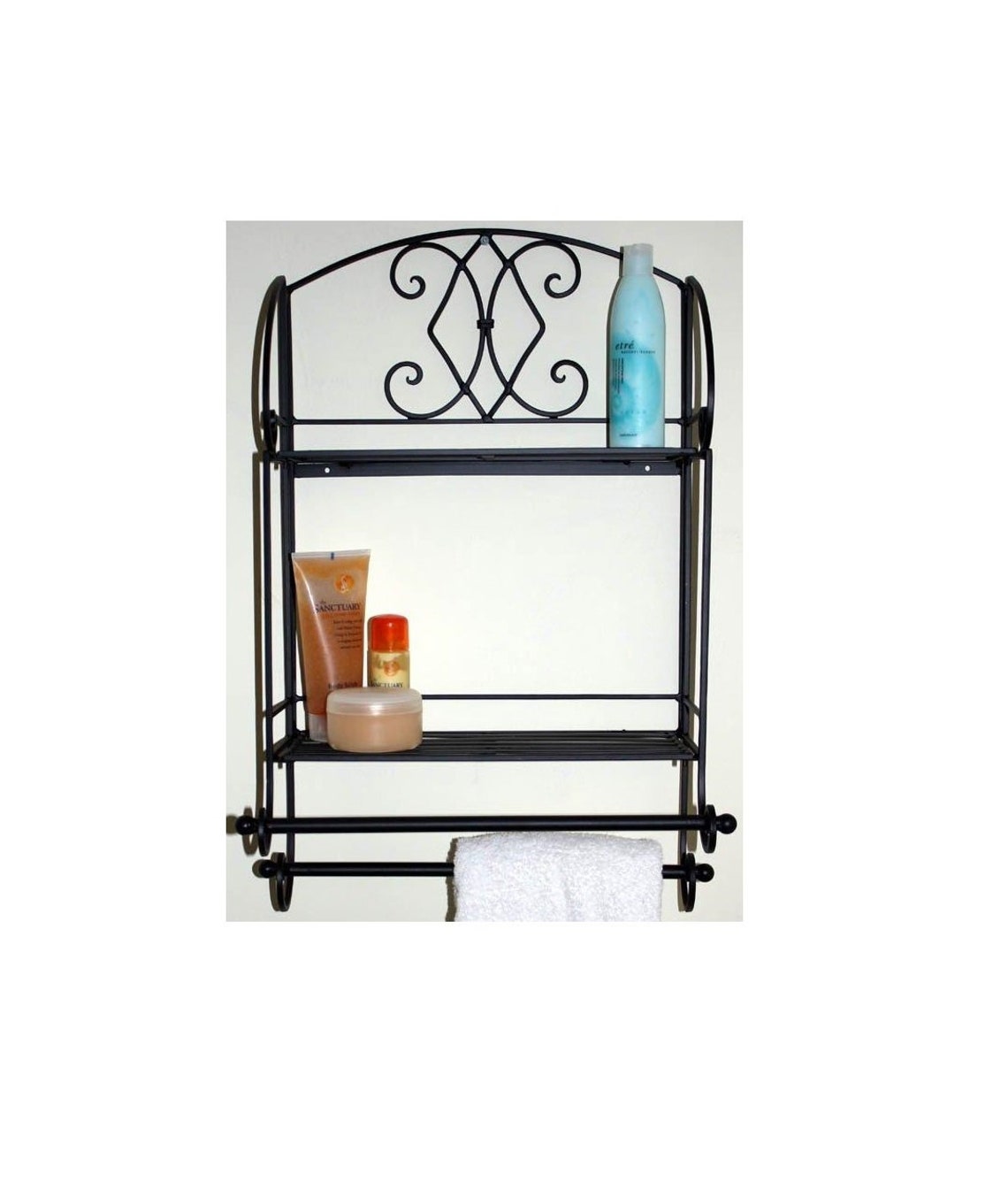 Estante de baño Diamante negro diamante rústico metal estilo | Etsy