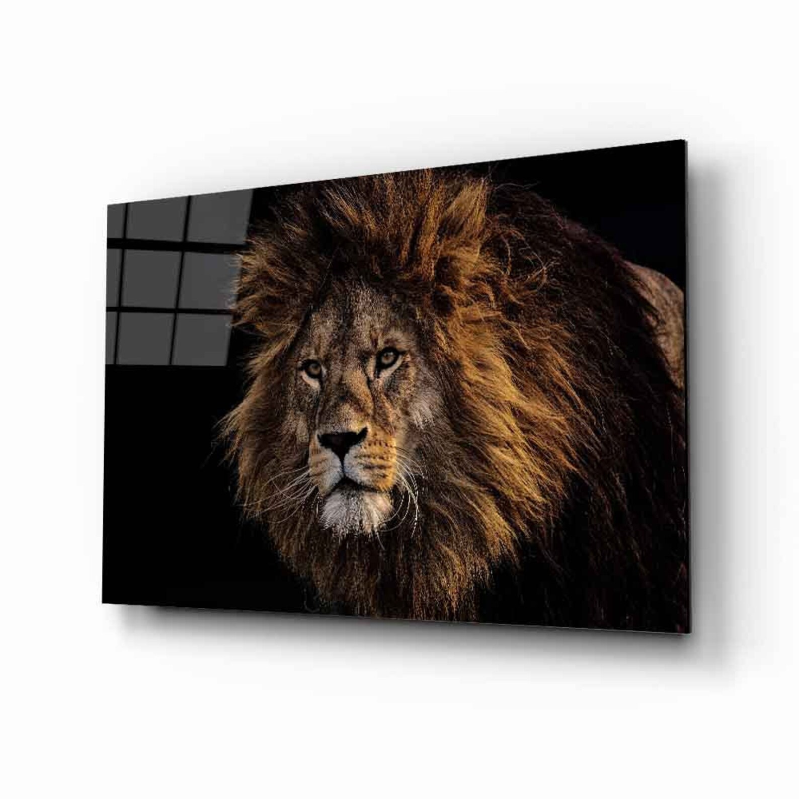 The Lion Desk Furniture Tempered Glass Etsy