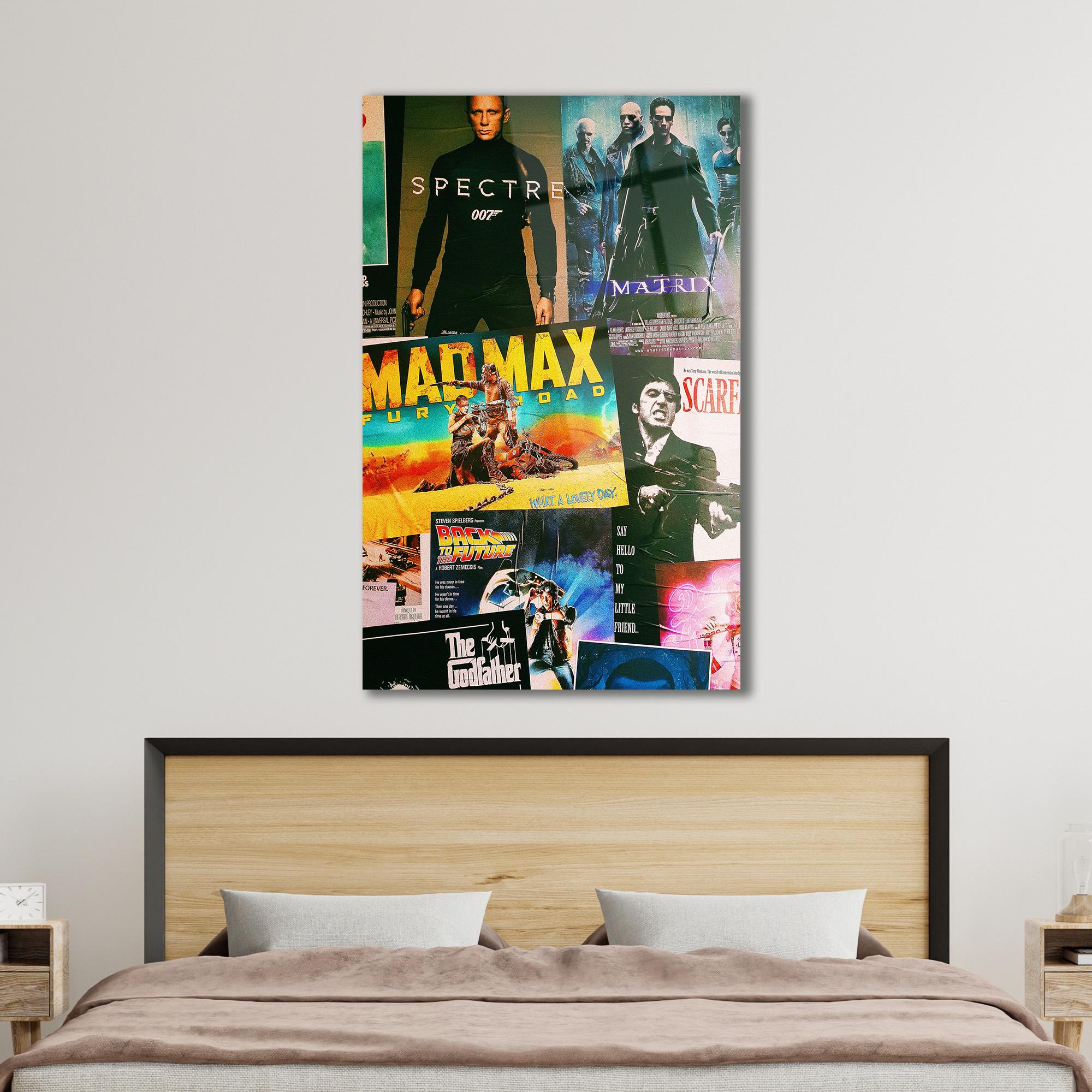 Cinematic Poster Classic Best Movies Wall Decor Tempered Glass Wall Art - Large Glass Printings