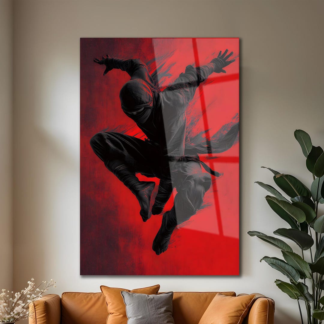 Abstract Ninja Man Japanese Classical Arts Home Gift Personal Gift ...