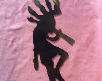 Kokopelli plus 2 cactus sombrero man silhouette raw edged handcut applique set # 1106