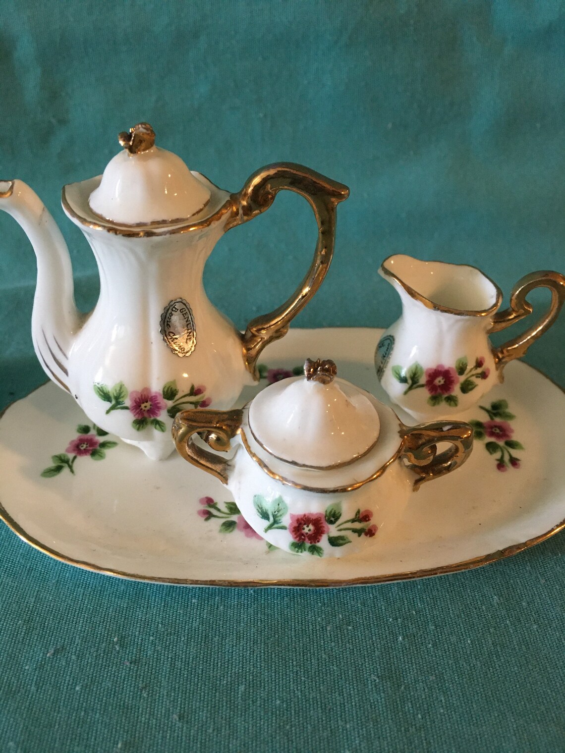 1950s Enesco Japan Bone China Miniature Tea/Coffee Set With Etsy