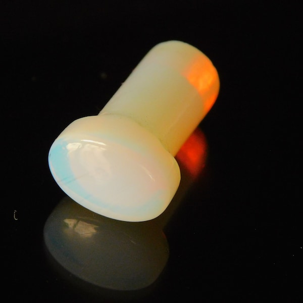 Opalite  labret plug. Ready to ship!PTFE Round Labret Plug | Choose size & length.