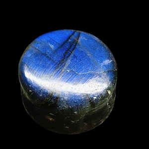 Blue Flash plug Natural Labradorite, Single Piece Size 22 mm Plugs Singal Pc Gauge Plugs With Double Flared Saddle,Stone Plugs stone no G 5.