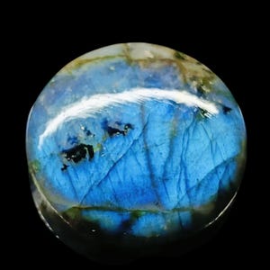 Natural Labradorite, Blue & Multi Fire 28 mm Plugs Singal Pc Gauge Plugs With Double Flared Saddle,Stone Plugs  stone no G 9.