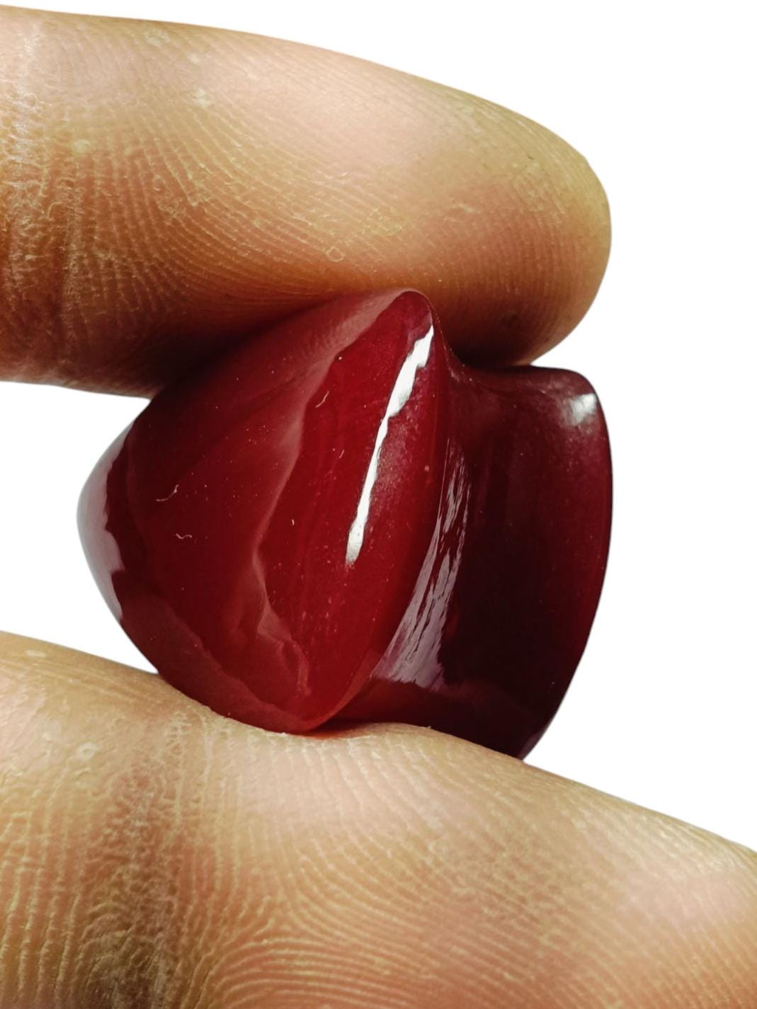 Trillion plug Red Plugs  With Double Flared Saddle,Stone Plugs Gauges,Convex & Concave 4mm to 40mm costume size available
