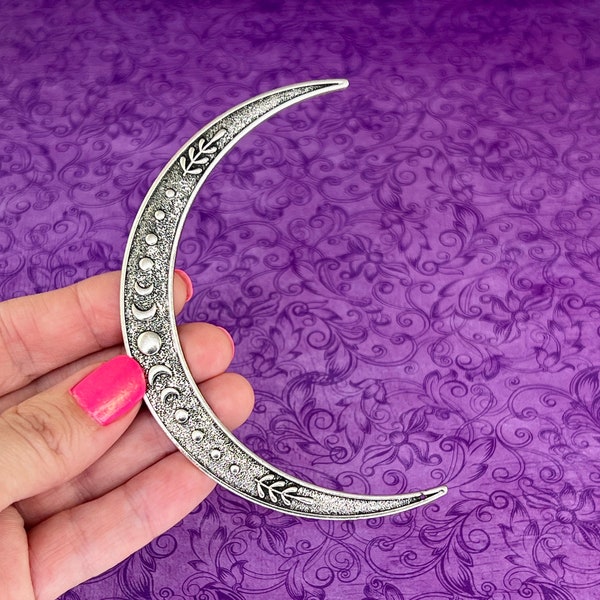 Celtic Moon Phases Hair Stick -Hair Pin -Medieval-Elven-Elf-Fairy-Cosplay-Costume-Witch-Norse-Renaissance-Hair Accessories-Hair Picks