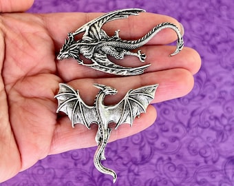 Fourth Wing inspired Dragon Pins - Iron Flame, Tairn, Andarna, Basgiath, Book Lover Gift, Brooch, Lapel Pin, Backpack Pins, Dragons