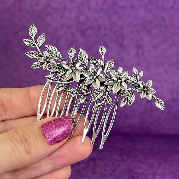 Medieval Flowers & Vine Hair Comb-Hair Pin-Celtic-Elven-Elf-Fairy-Cosplay-Vampire-Witch-Norse-Gothic-Renaissance-Hair Accessories-Hair Stick
