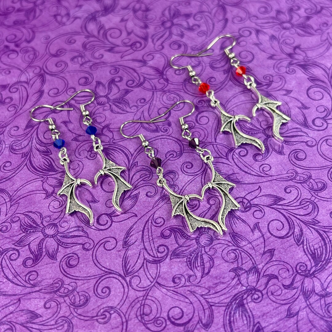 ACOTAR Inspired Bat Boys Earrings Rhysand Cassian Azriel Etsy