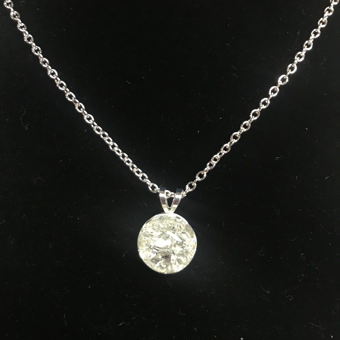 Dainty Classic Shattered glass Ceiling Necklace Etsy