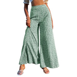 Floral Wide Leg Pants Beach Vacation Trousers - Etsy