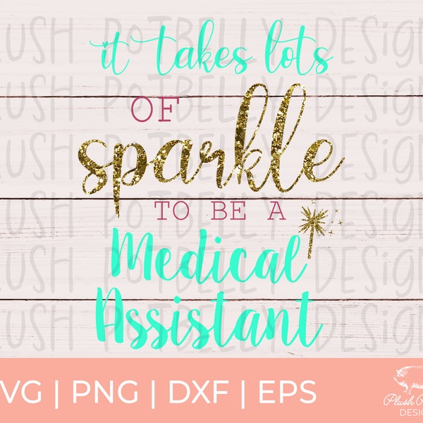 It Takes Lots Of Sparkle To Be A Healthcare Worker SVG, Healthcare Worker Svg, Sparkle Svg, Healthcare Svg, Glitter Svg, Nurse Svg, RN Svg