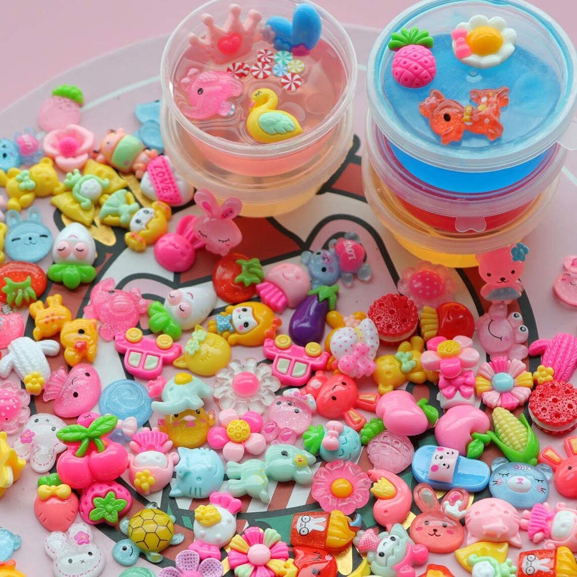 150pcs Slime Charms Slime Supplies Assorted Fruits Sweets Etsy