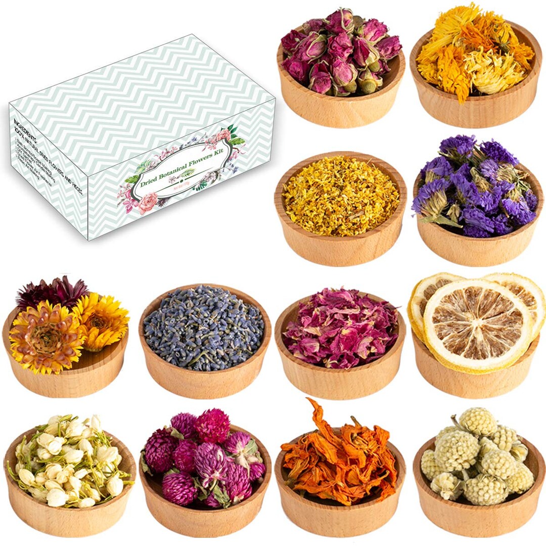 Dried Flowers Soap Making Kit Soap Kit Craft Kit Diy Make Etsy