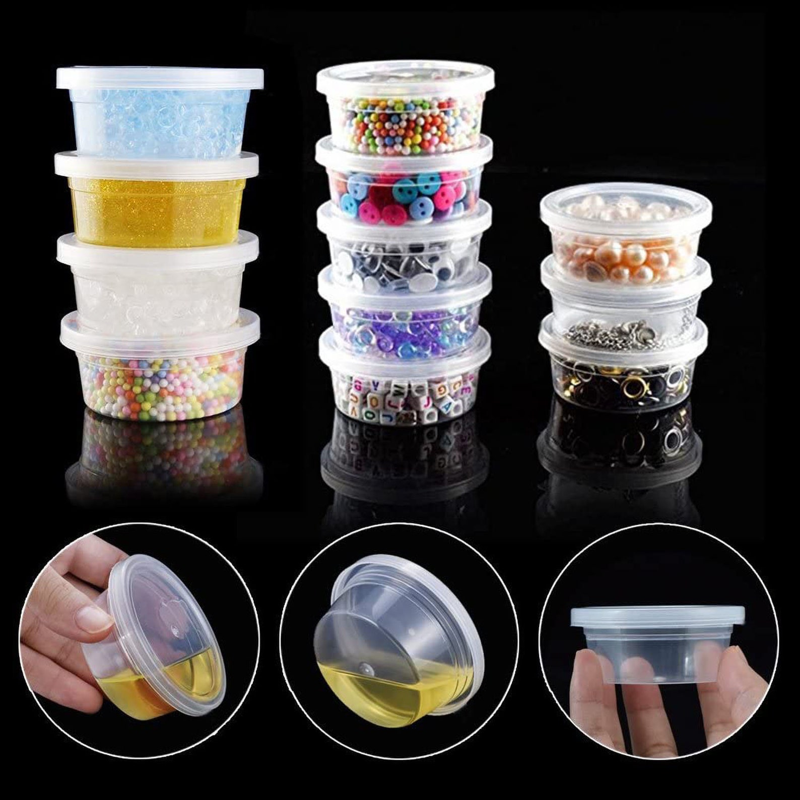 41 Pack 2oz Slime Containers Slime Supplies Plastic Etsy