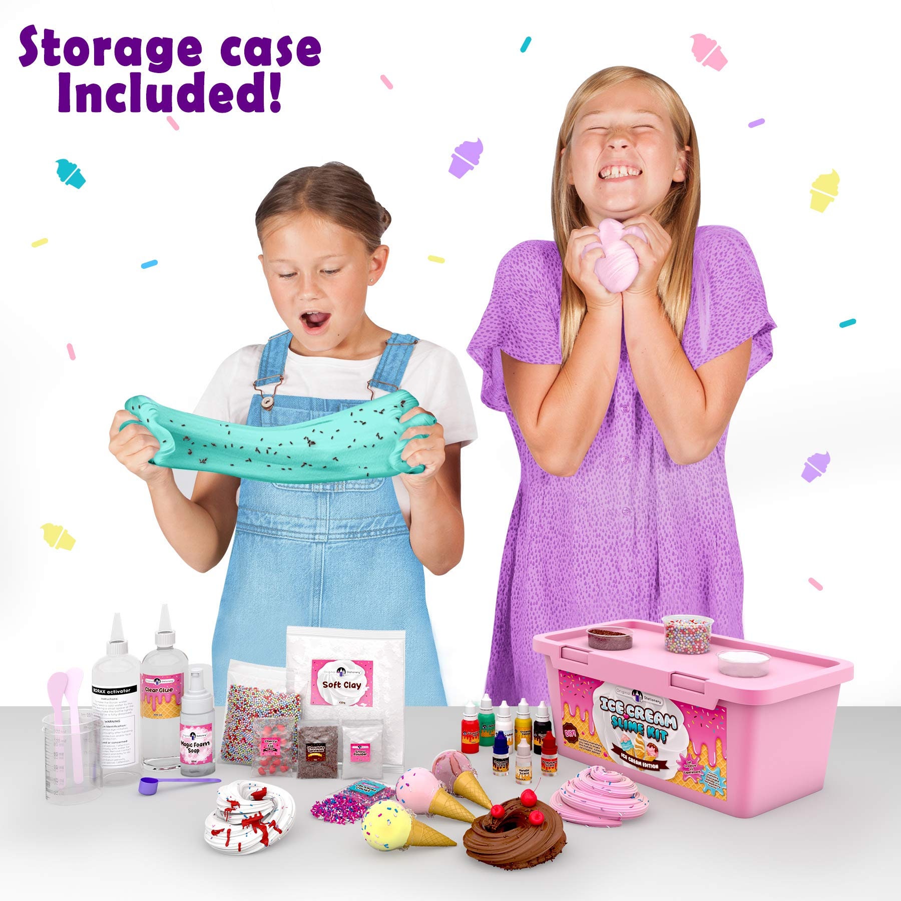 Fluffy Slime Kit Diy Slime Kit Clear Slime Butter Slime Etsy