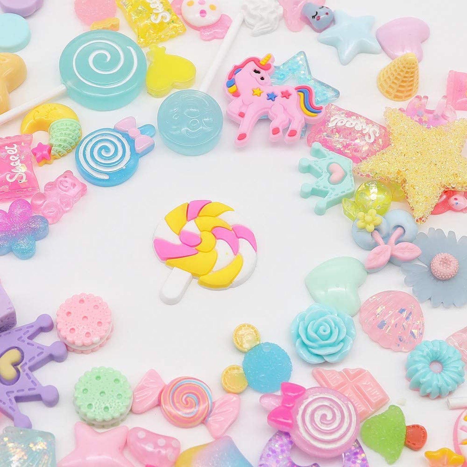 100PCS Slime Charms Slime Supplies Assorted Fruits Macaron Etsy